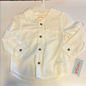 Cat & Jack White Button-Up Shirt size 2 T new